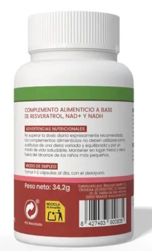Sotya NAD+ & Trans-Resveratrol 570Mg 60 Cápsulas
