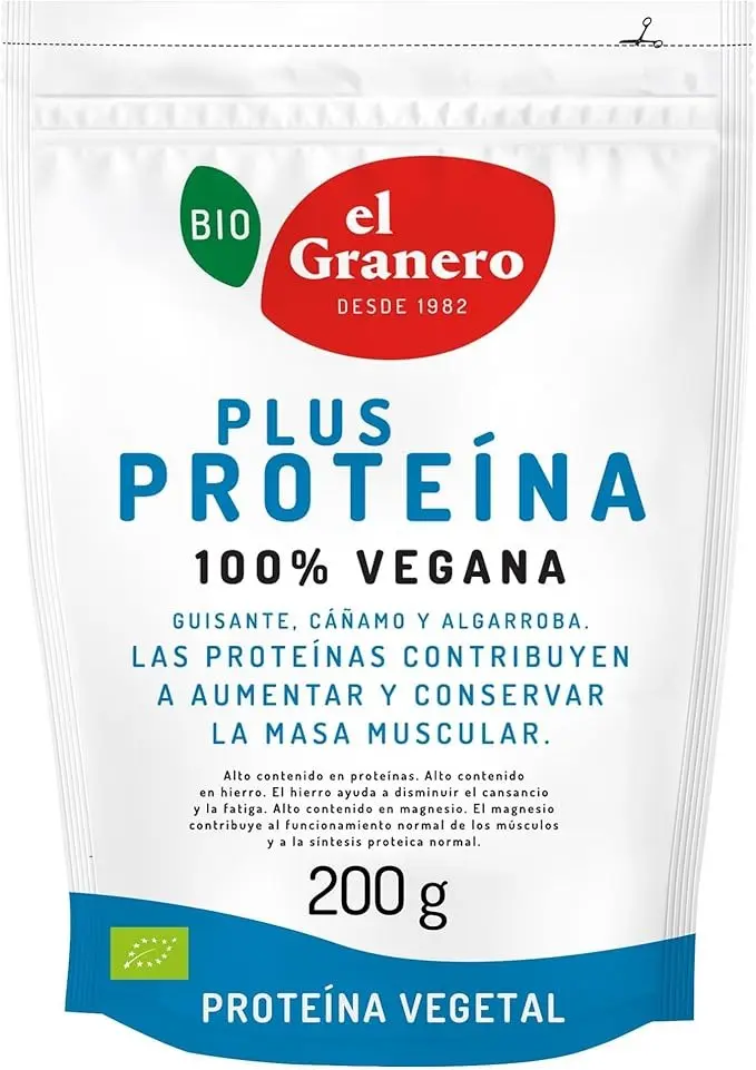 Proteína Vegana de GUISANTE, ALGARROBA y CÁÑAMO BIO - ''El Granero"