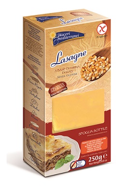 Lasaña de Maiz Placas SinGluten Vegan 250g Piaceri Mediterranei
