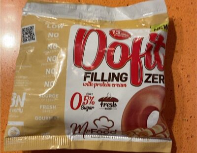 Dofit Zero con crema Protéica sabor White Praline (12uds). Rosquilla