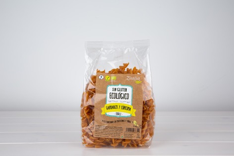 Espirales de garbanzo y cúrcuma