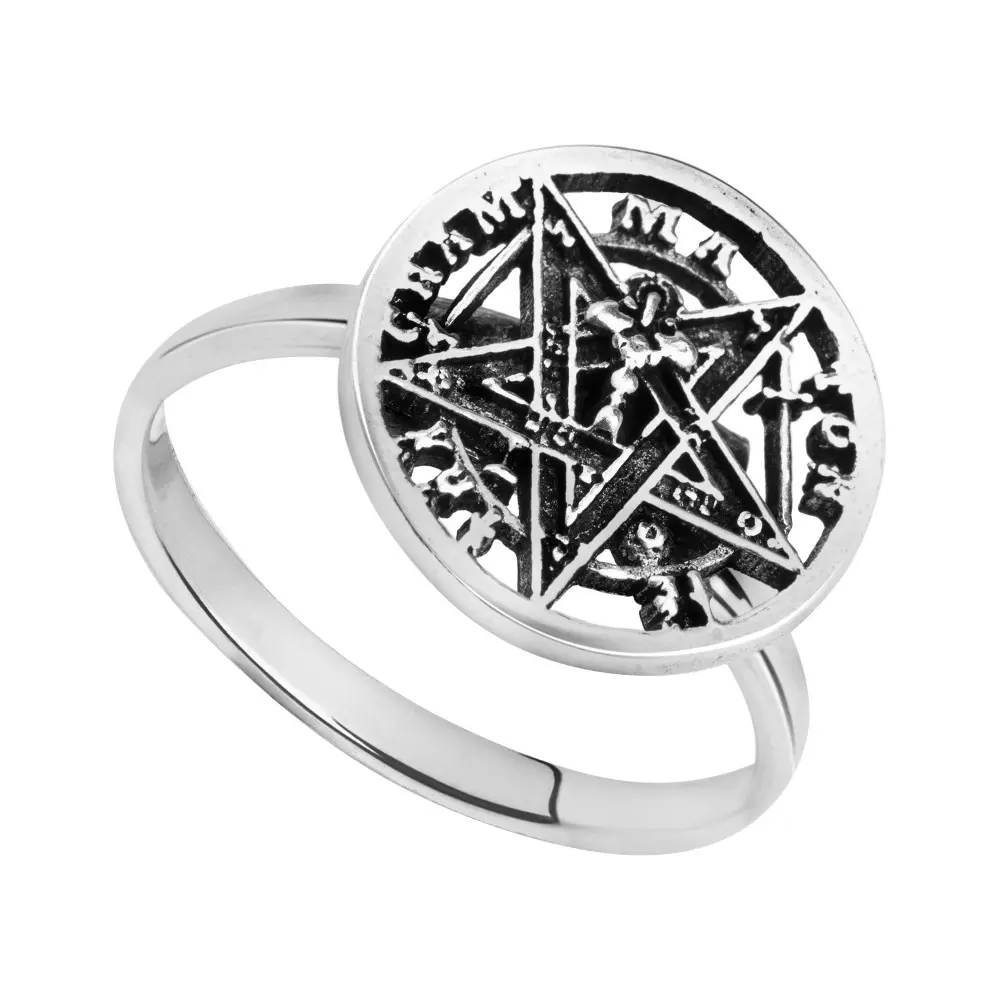 Anillo plata oxido tetagramaton