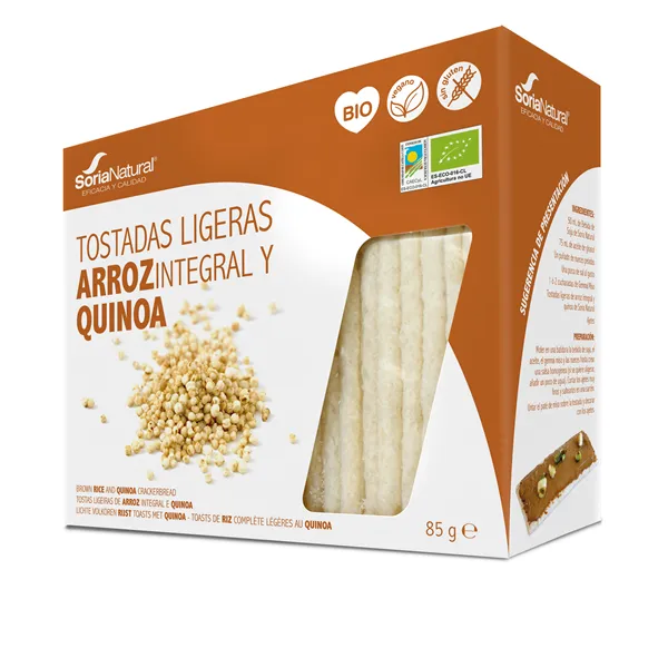 TOSTADAS LIGERAS DE ARROZ Y QUINOA BIO 25 UDS