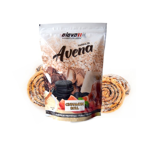 1 Kg Harina de Avena sabor rollo de  Canela