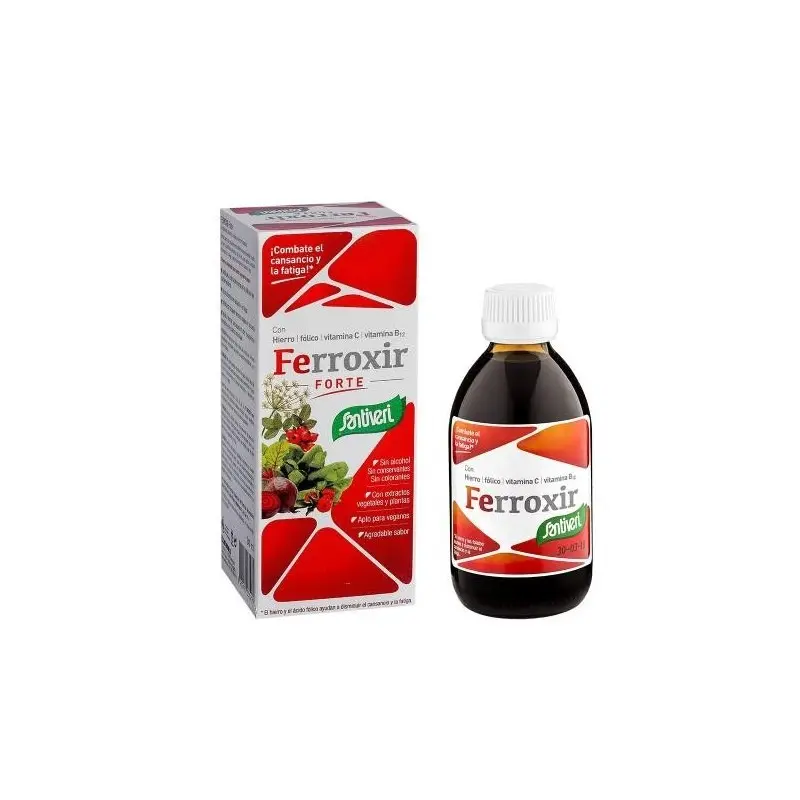 Jarabe Ferroxir - Hierro, Ácido Fólico, Vitamina C y B12 - 240 mL
