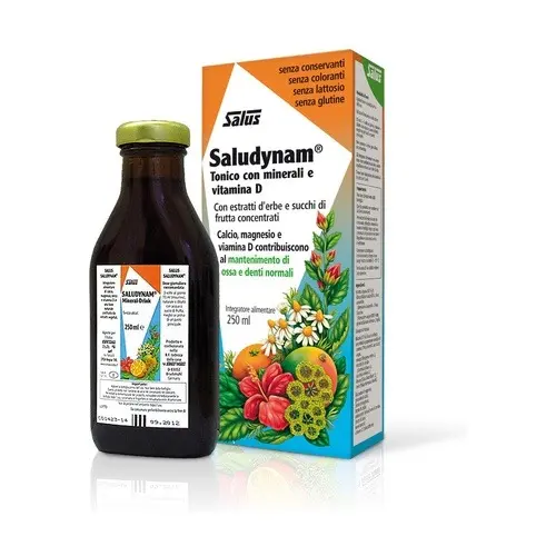 Jarabe Saludynam (Calcio + Magnesio + Zinc + Vitamina D) - Salus - 250 mL