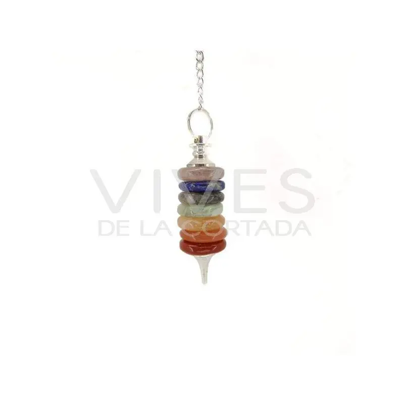 Péndulo con Minerales de los 7 Chakras · Discos