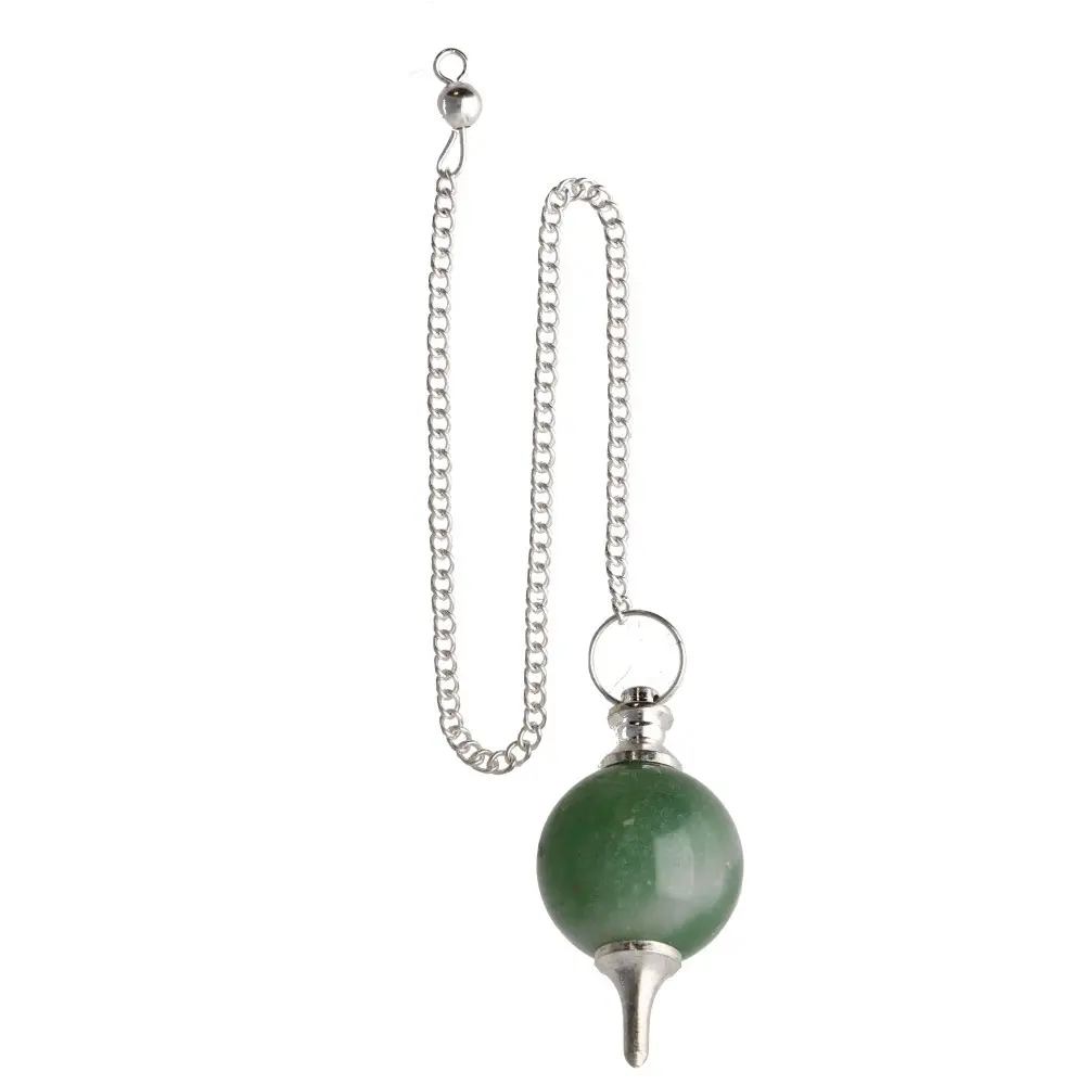 péndulo esfera de cuarzo verde