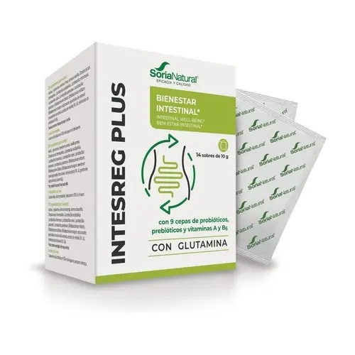 Intesreg Plus (Probióticos + Prebióticos + Glutamina) - Soria Natural - 14 Sobres