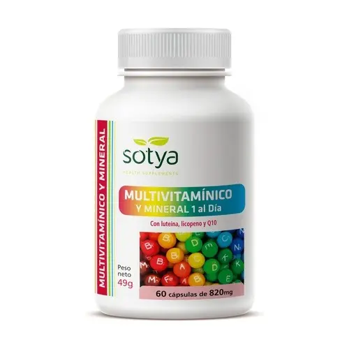 Multivitamínico y Multimineral con Luteína, Licopeno y Q10 - 60 Caps. x 820 mg