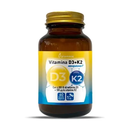 Vitamina D3+K2 - 60 Caps. - 4000 UI D3 + 100 μg
