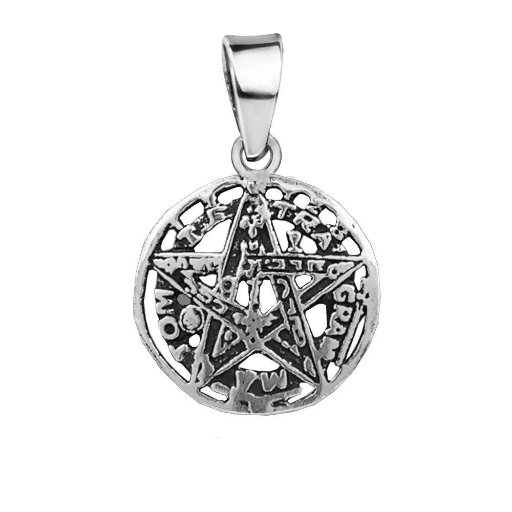Colgante de plata tetragramaton, 16 mm