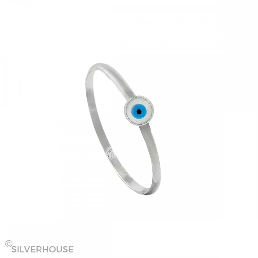 Anillo de plata Ojo de la suerte 4.5 mm