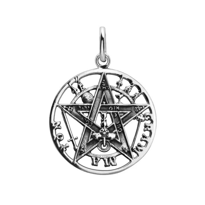 Colgante de plata tetragramaton, 16 mm