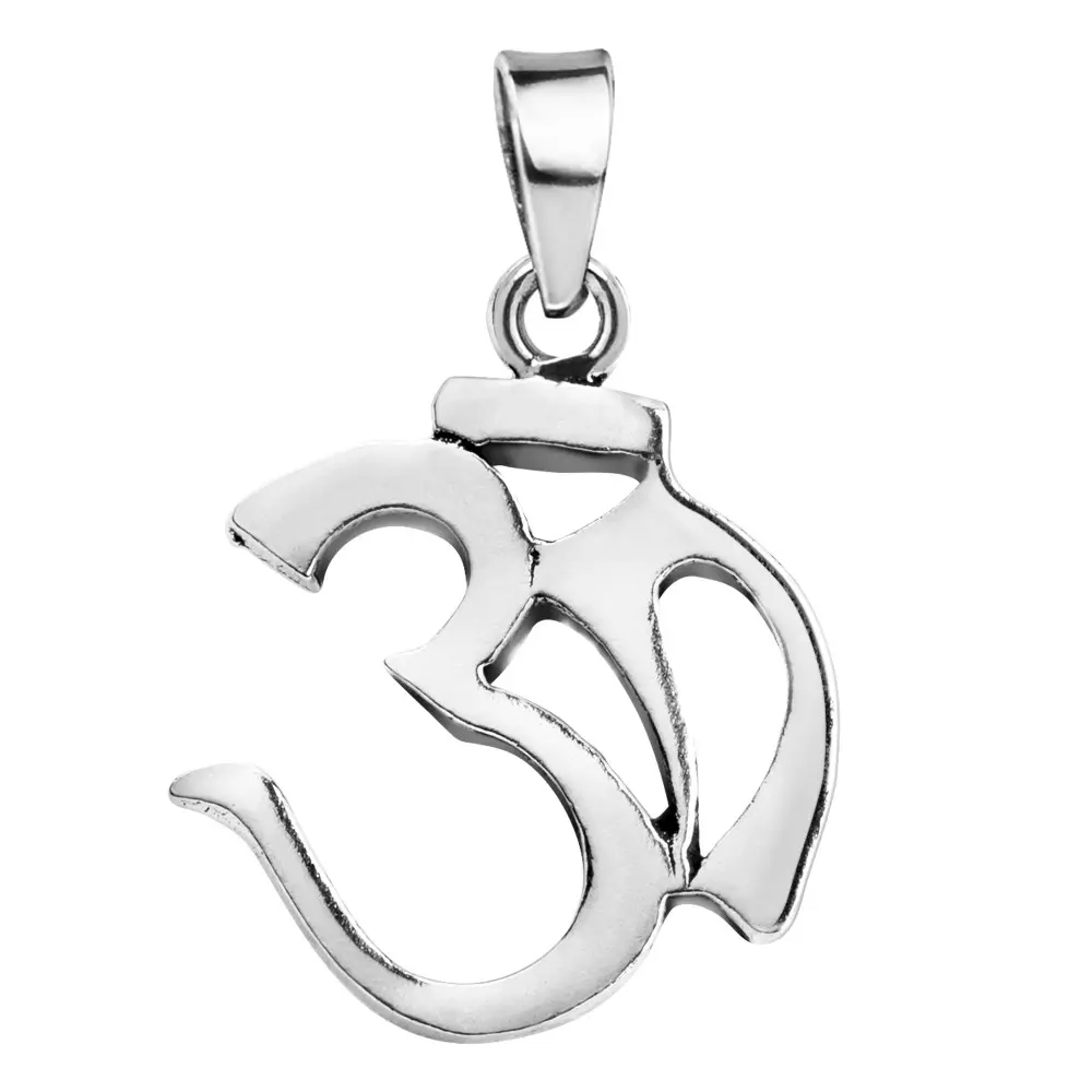 colgante de plata om , 18 x 15 mm