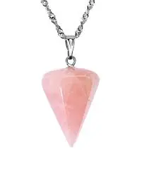 Colgante pendulo cuarzo rosa pequeño