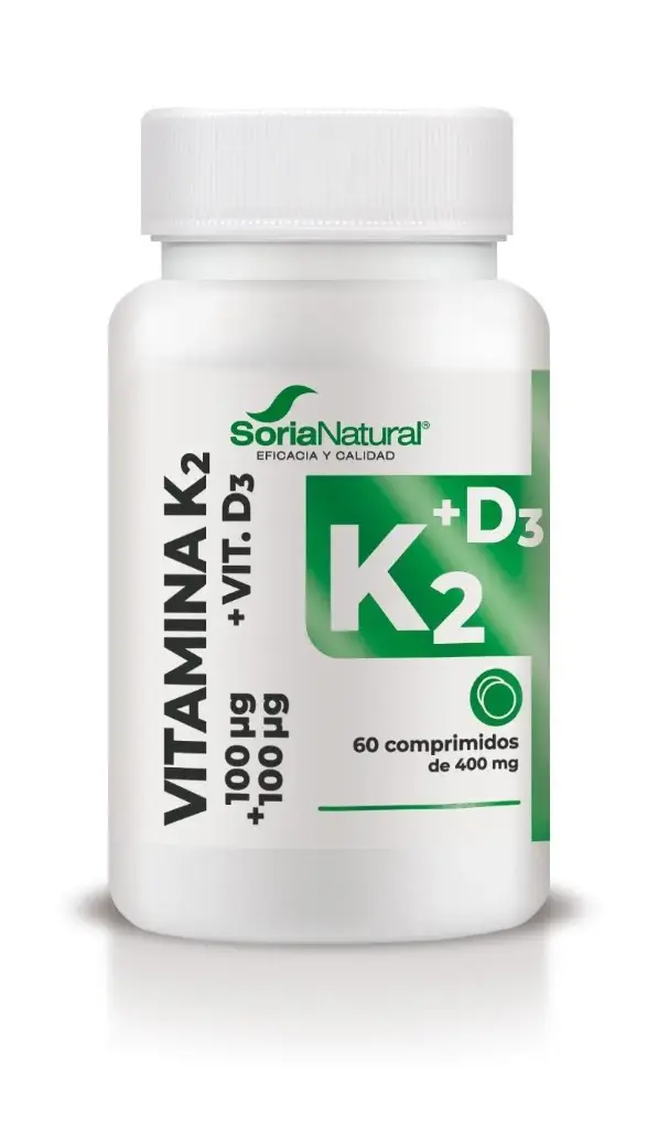 Vitamina K2 + D3 - Soria Natural - 60 Comps. x 400 mg