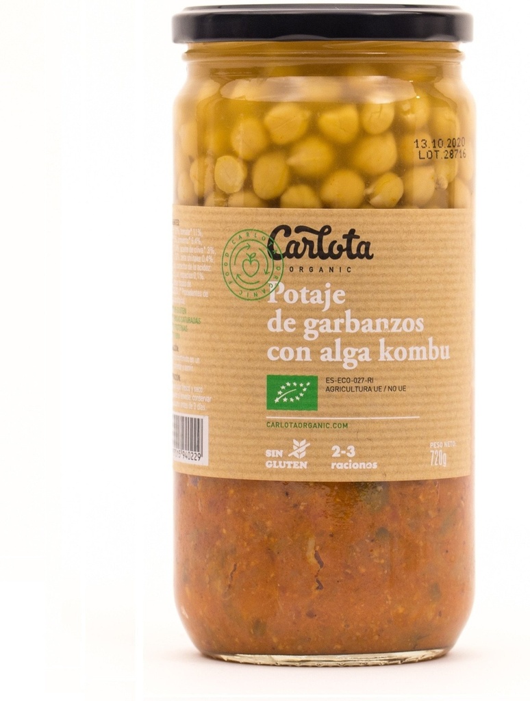 Potaje de garbanzos con alga kombu