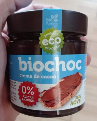 Biochoc crema cacao 0% azucares añadidos