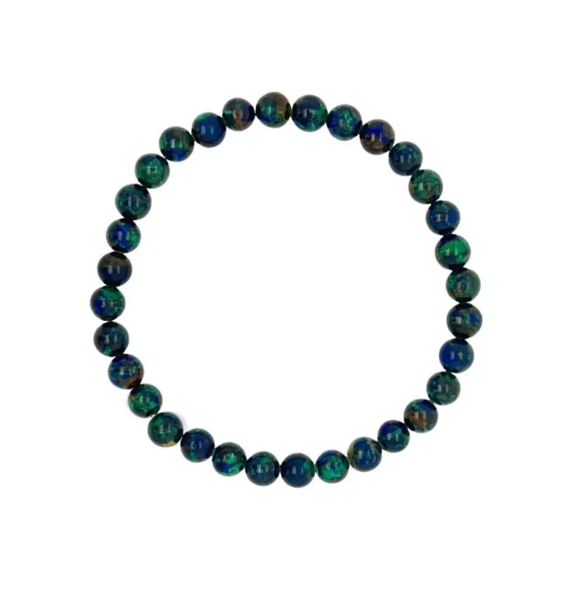 Pulsera Azulita Malaquita piedra mediana