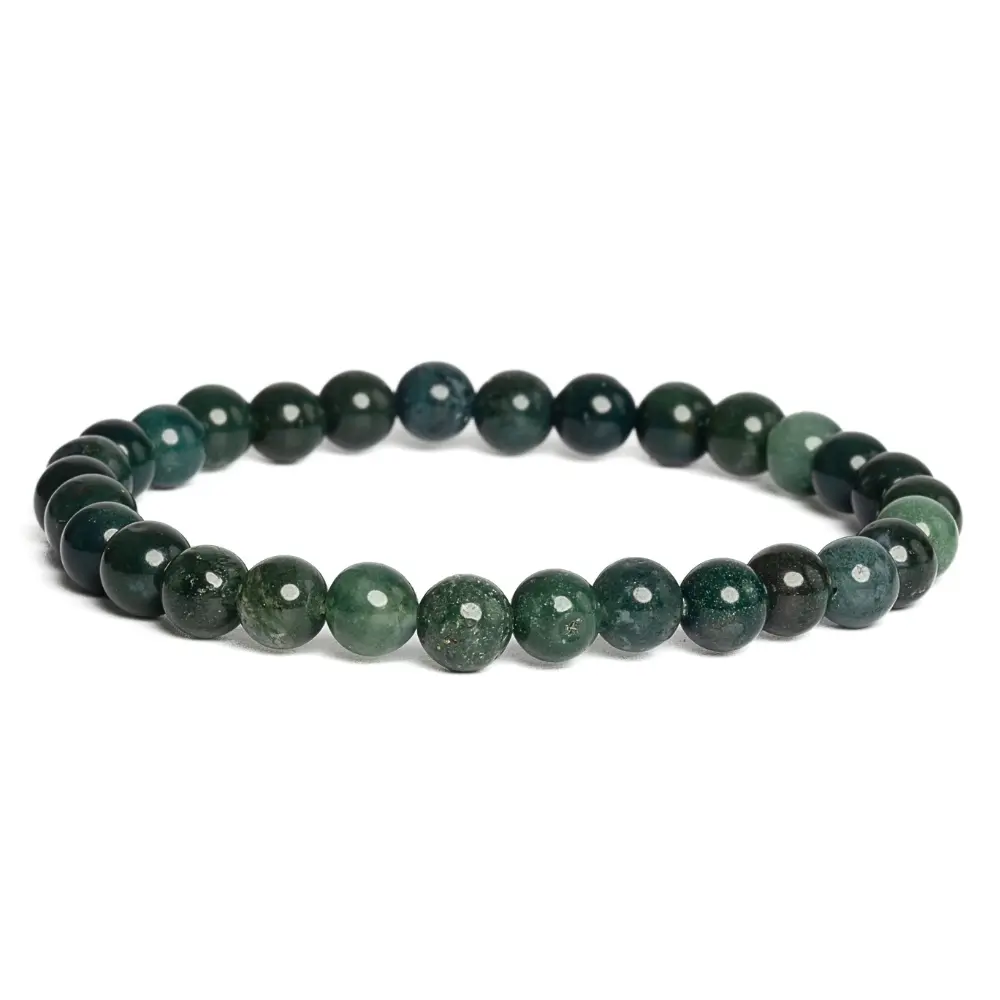 Pulsera Agata Musgosa piedra mediana
