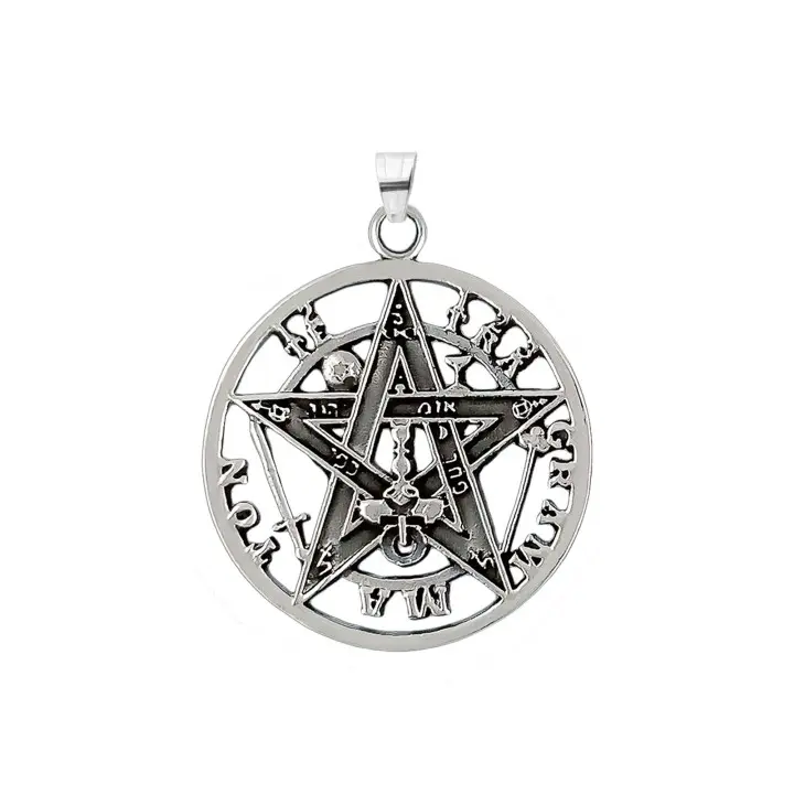 Colgante de plata tetragramaton, 22 mm
