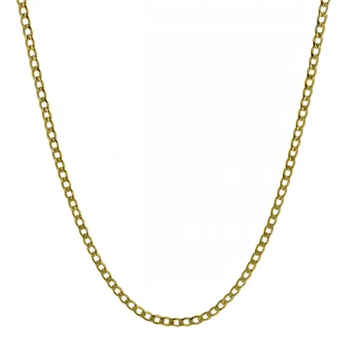 cadena barbada acero dorado 0.80 x 60 cm