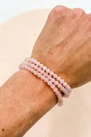 Pulsera Cuarzo rosa 4mm