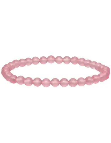 Pulsera Cuarzo rosa  6mm