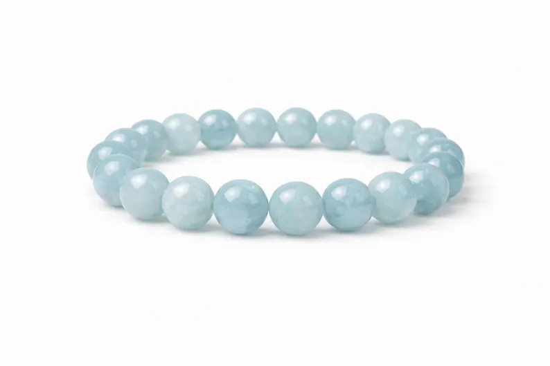 Pulsera Aguamarina  8mm