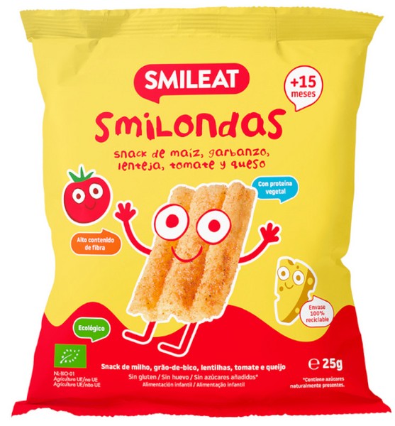 SMILONDAS TOMATE Y QUESO BIO 25 GR