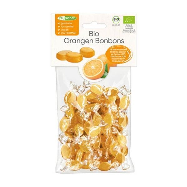 Frusano Caramelos De Naranja Organicos 85 Gr