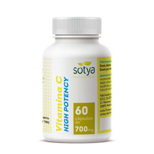 [8427483014812] Vitamina C high potency 60 cápsulas 700 mg