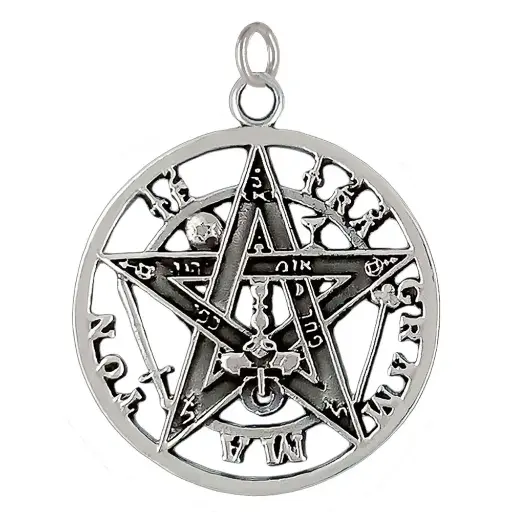 [1000901] Colgante de plata tetragramaton, 28 mm
