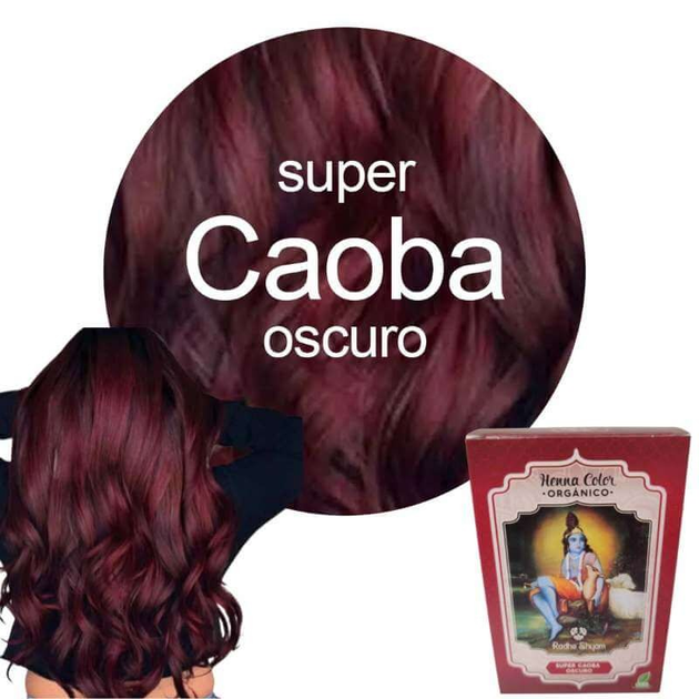 [8423645311089] Henna polvo Super Caoba Oscuro 100 grs. Radhe Shyam