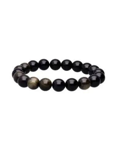 [10198] Pulsera Obsidiana piedra mediana