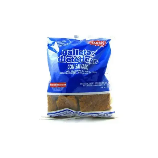 [8425887001056] GALLETAS DIETETICAS SALVADO 300grs. SANAVI