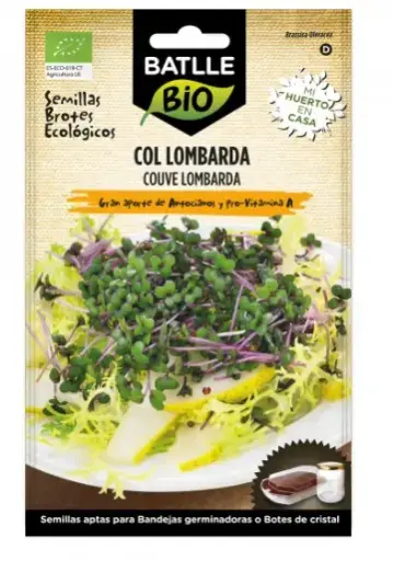 [57221] SEMILLAS DE COL LOMBARDA PARA GERMINAR 200GR BIO