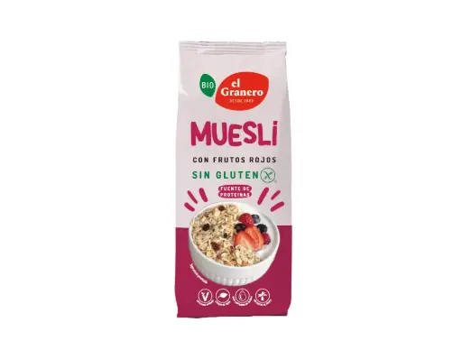 [8422584091434] Muesli con frutos Rojos sin gluten Bio, 375 g