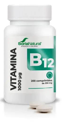 [8422947111397] Vitamina B12 200 comprimidos Soria Natural