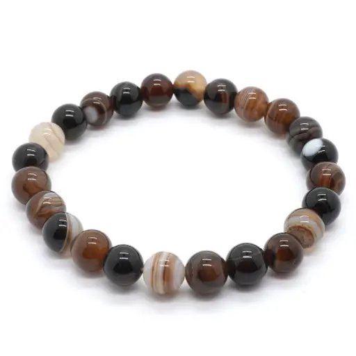 [10366] Pulsera Agata Bandeada pequeña