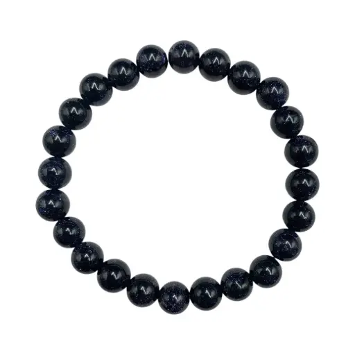 [10368] Pulsera Aventurina Azul piedra mediana