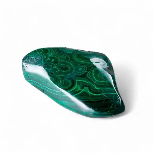 [10478] Piedra malaquita pulida grande