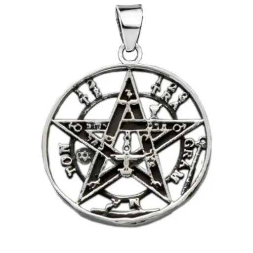 [1001069] Colgante plata tetragramaton, 23 mm