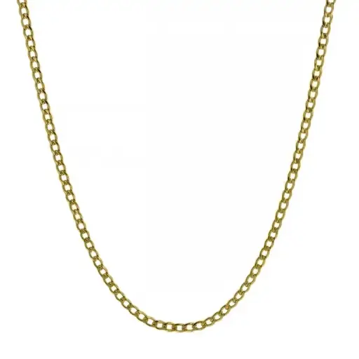 [7100050] cadena barbada acero dorado 0.80 x 60 cm