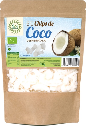 [8435037870098] CHIPS DE COCO BIO SRI LANKA 150G