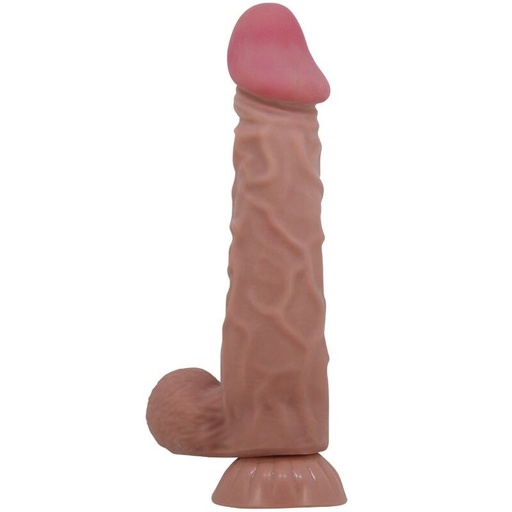 [6959532360028] DILDO REALÍSTICO CON VENTOSA PIEL DESLIZANTE MORENO 24 CM